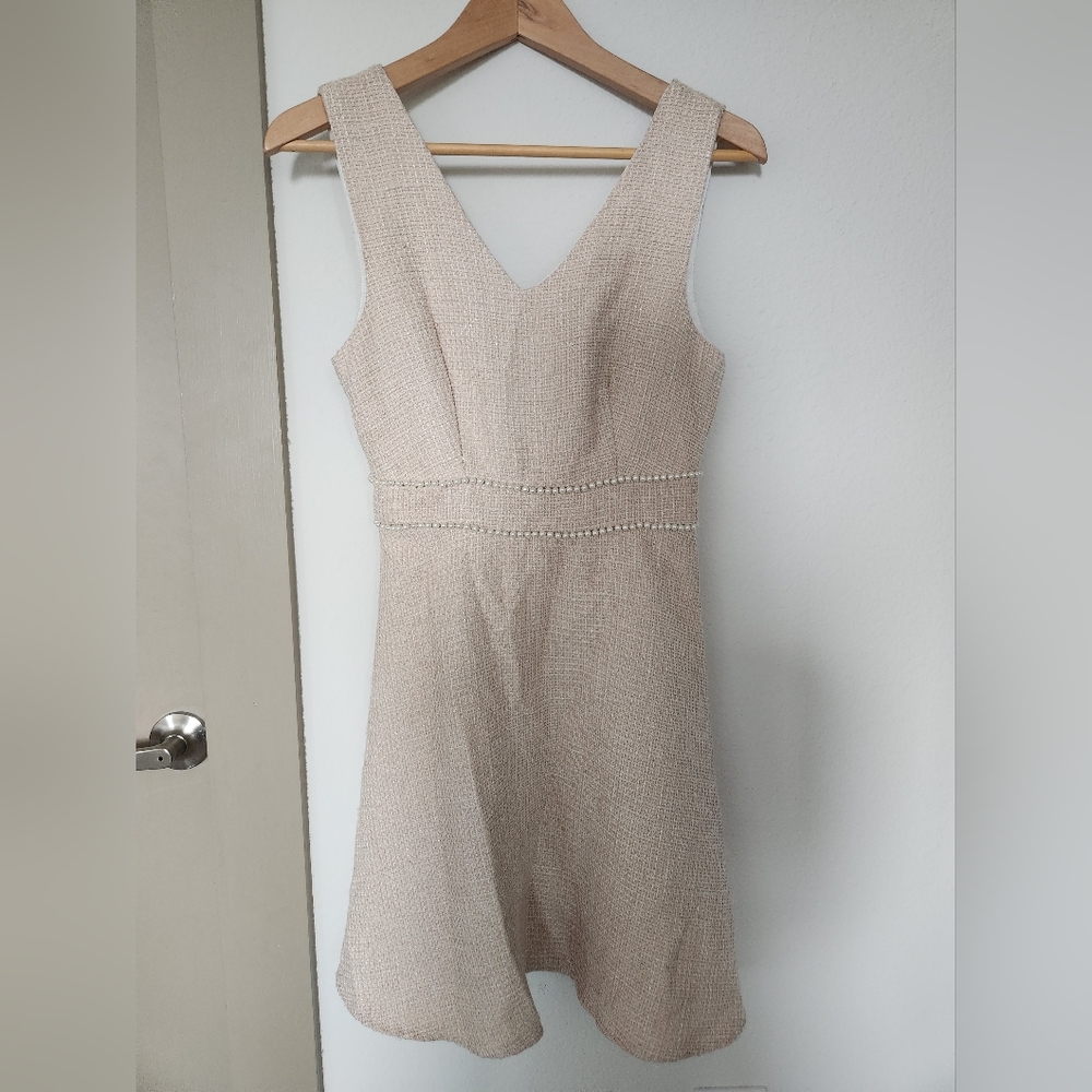 M&M Coquette Cream Tweed Dress